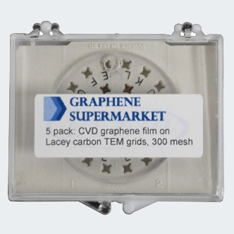 5 pack: CVD Graphene TEM Grid on Lacey Carbon Support